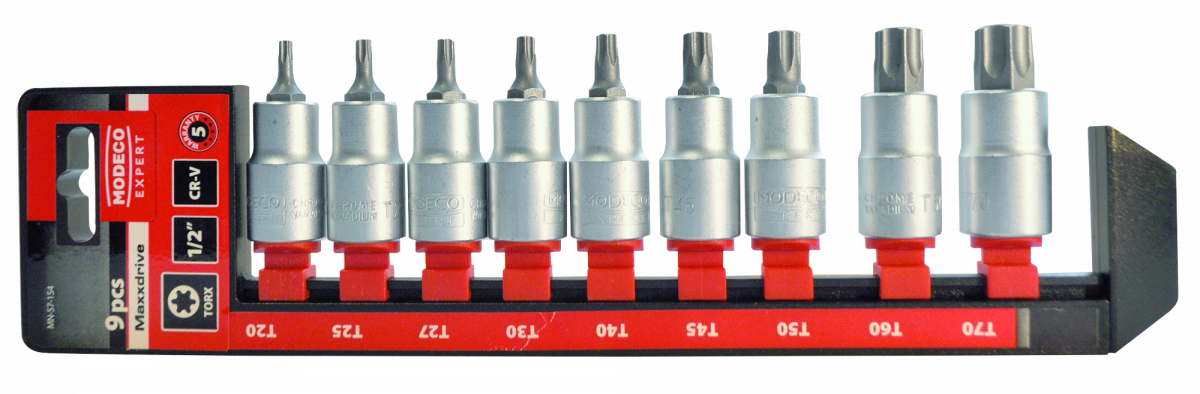 MN-57-154 Set of TORX sockets, 9 pcs 1/2''